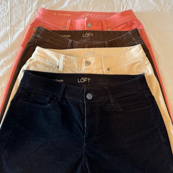 Loft curvy straight melon colored pinwale corduroy pants size 28/6 - Picture 10 of 11